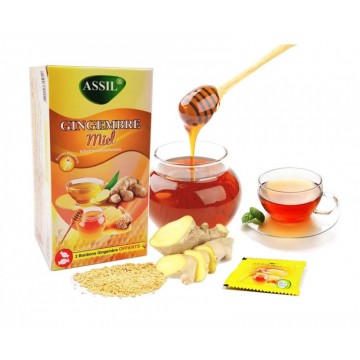 Té natural con miel y jengibre
